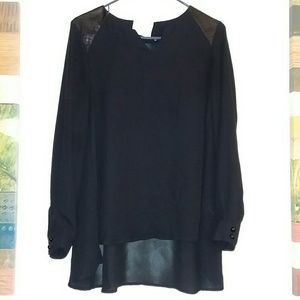 Faux Leather Shoulder Blouse. Must Bundle